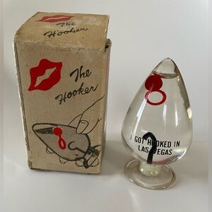 RARE Vintage 70s Novelty Las Vegas Souvenir Glass Game